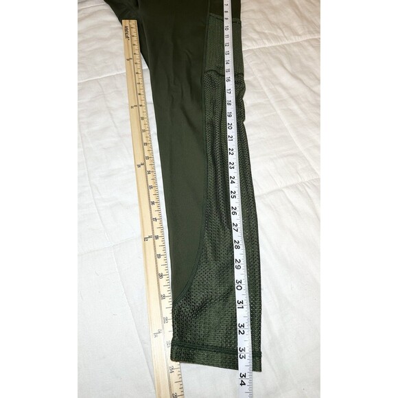 Aerie Offline Green Mesh Pocket 7/8 Leggings Women's SIZE MEDIUM - Picture 10 of 10